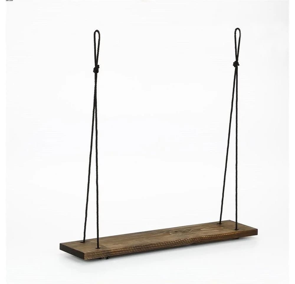 Skye Decor Wandregal 100% Fichtenholz Walnuss Modern Rustikal - Bild 2
