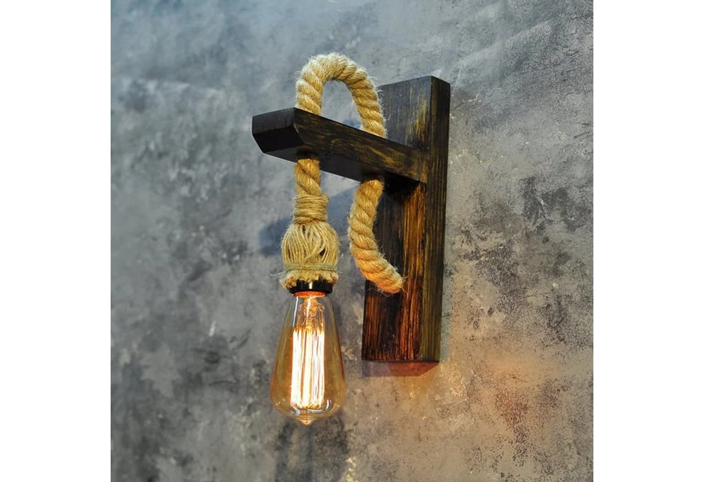 Opviq Wandleuchte 100% Fichtenholz Beige Rustikal - Bild 2