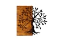 Wallity Wanddekoobjekt 50% Holz 50% Metall 58x58cm Walnuss/Schwarz Bild 2