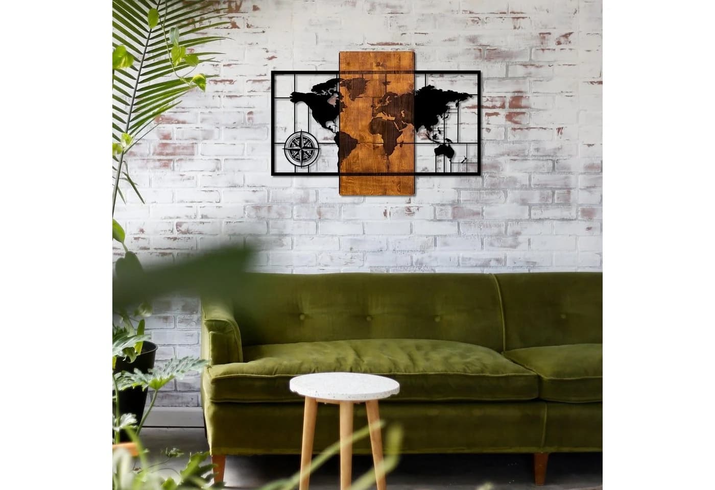 Wallity Wanddekoobjekt 50% Holz 3 cm Metall 58 x 85 cm