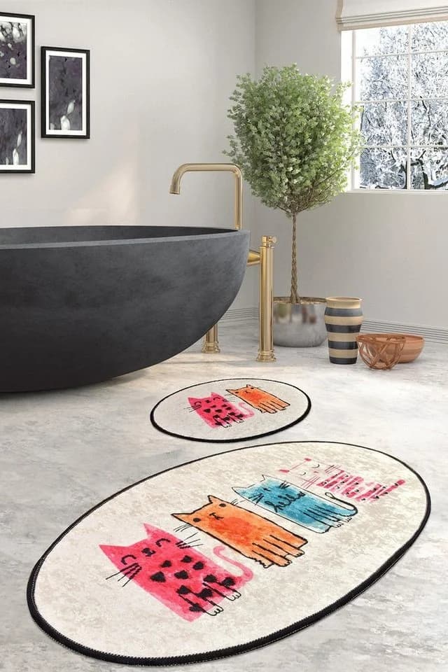 L'Essentiel Maison Badematten-Set 100% Polyester 10 mm