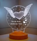 Geschenkelampe LED Nachttischlampe Fliegendes Herz 3D mehrfarbiges Nachtlicht Bild 5