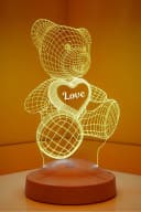Geschenkelampe LED Nachttischlampe Teddybär 3D Nachtlicht 7 Farben Farbwechsel Bild 3