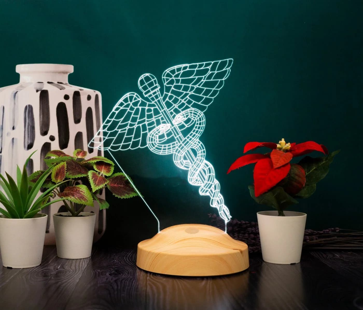 Geschenkelampe LED Nachttischlampe Medizin 3D Nachtlicht 7 Farben - Bild 4