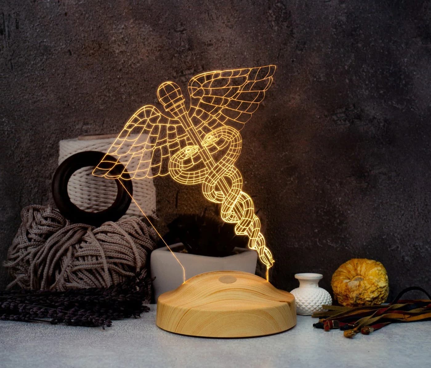 Geschenkelampe LED Nachttischlampe Medizin 3D Nachtlicht 7 Farben - Bild 5