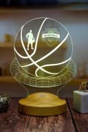 Geschenkelampe LED Nachttischlampe Basketball 3D Gravur 7 Farben Bild 3