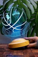 Geschenkelampe LED Nachttischlampe Basketball 3D Gravur 7 Farben Bild 4