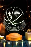 Geschenkelampe LED Nachttischlampe Basketball 3D Gravur 7 Farben Bild 5