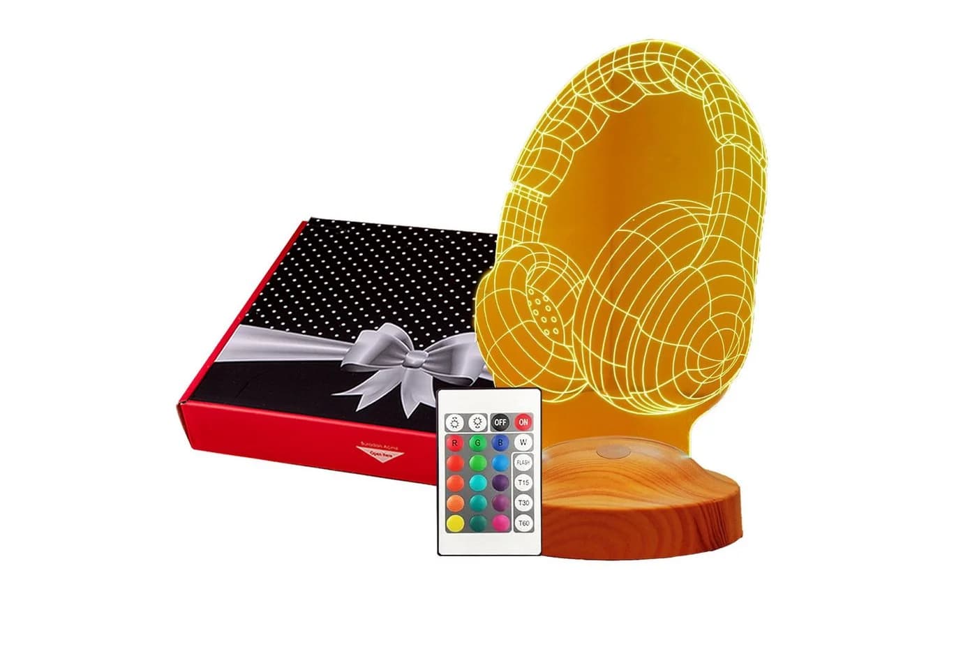 Geschenkelampe LED Nachttischlampe Kopfhörer 3D mehrfarbige Lampe - Bild 2