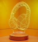 Geschenkelampe LED Nachttischlampe Kopfhörer 3D mehrfarbige Lampe Bild 3
