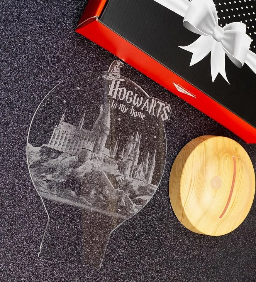 Geschenkelampe LED Nachttischlampe Hogwarts Harry Potter 3D 7 Farben - Bild 3