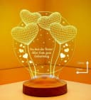 Geschenkelampe LED Nachttischlampe Ballon Herzen 3D Gravur 7 Farben Bild 5