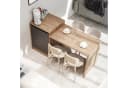 Roomart Küchentisch MILANO Kücheninsel mit Esstisch und Stauraum Weiß Bild 2