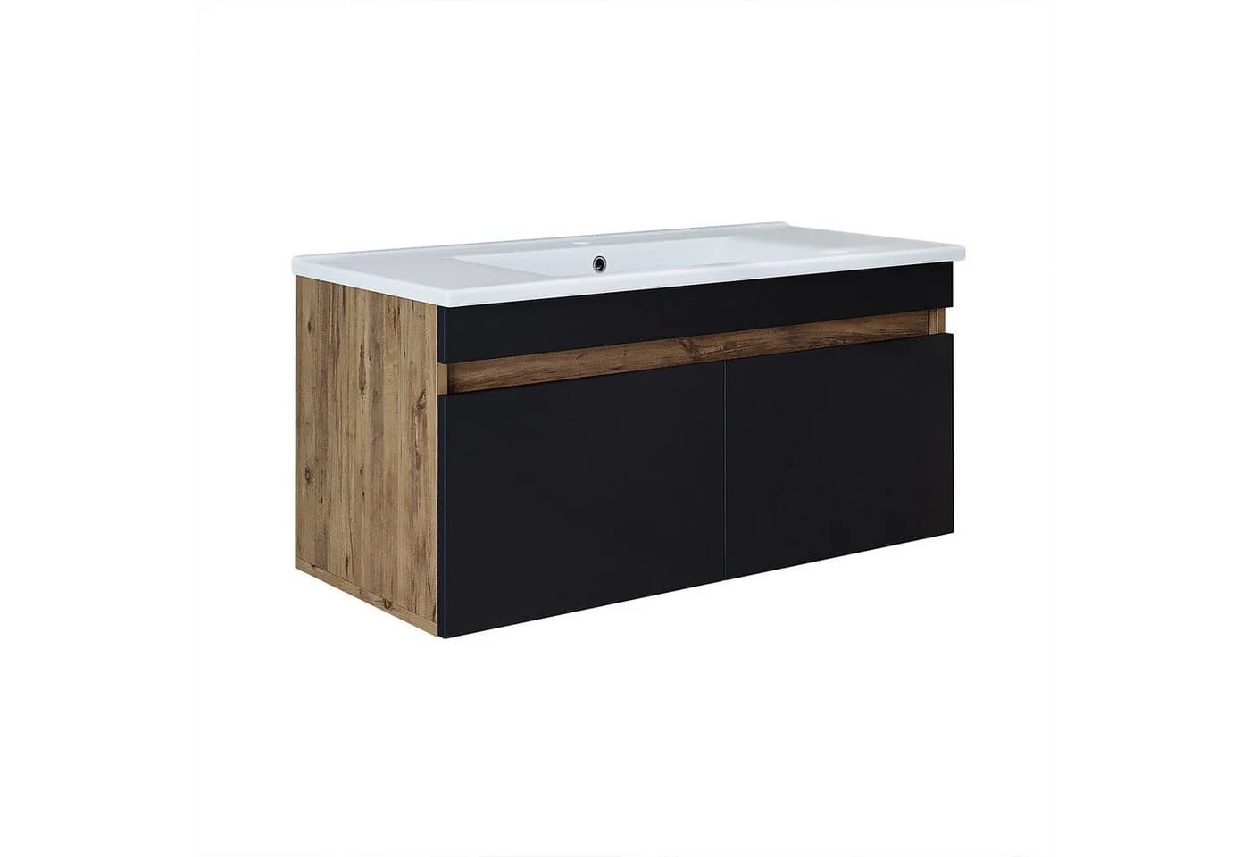 Roomart Badmöbel-Set ATRIA Waschtisch 100 cm mit Keramik-Einbaubecken - Bild 2