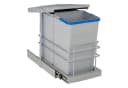 Roomart Einbaumülleimer ausziehbar 2x12L Mülltrennsystem grau/schwarz Bild 3