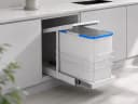 Roomart Einbaumülleimer 24L ausziehbar grau/schwarz Bild 2