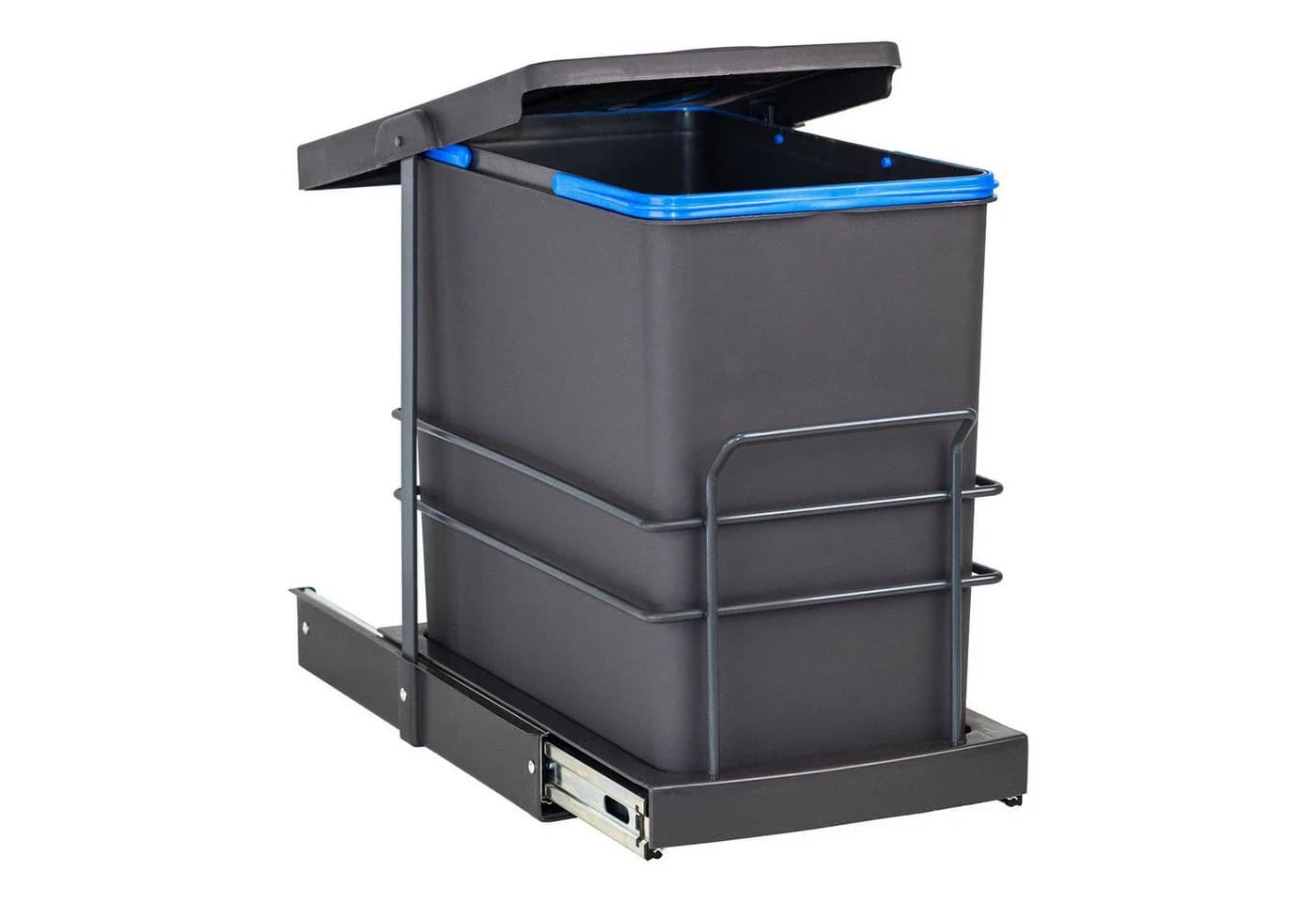 Roomart Einbaumülleimer 24L ausziehbar Schwarz - Bild 3