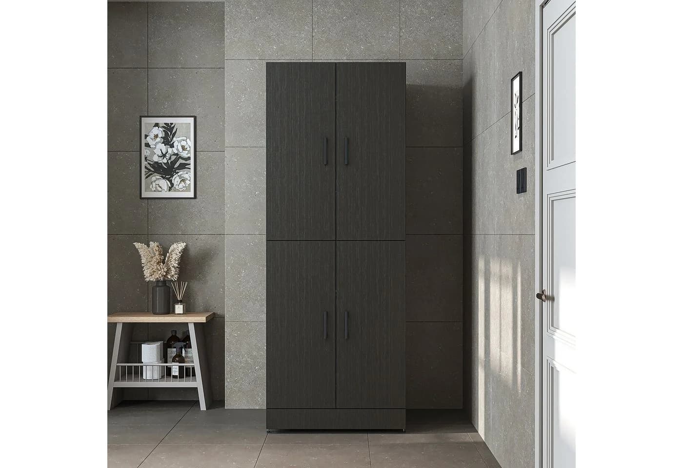 Roomart DORA Waschmaschinenschrank Schwarz-Eiche Soft-Close - Bild 4
