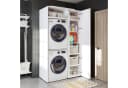 Roomart Schrankwand 112 cm für Waschmaschine & Trockner mit Hochschrank Bild 3