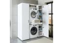 Roomart Waschmaschinenschrank Set 157 cm Weiß mit Soft-Close Bild 1