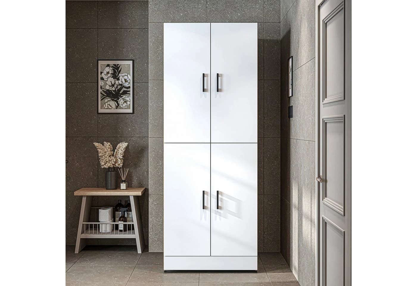 Roomart DORA Waschmaschinenschrank 70 cm Soft-Close Weiß - Bild 4
