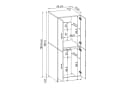 Roomart DORA Waschmaschinenschrank 70 cm Soft-Close Weiß Bild 5