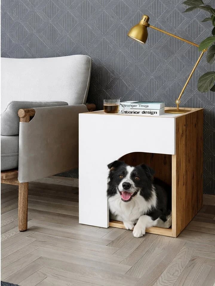 Roomart Tierbett Tierhaus für Hunde & Katzen – Haustierhöhle RINO - Bild 2