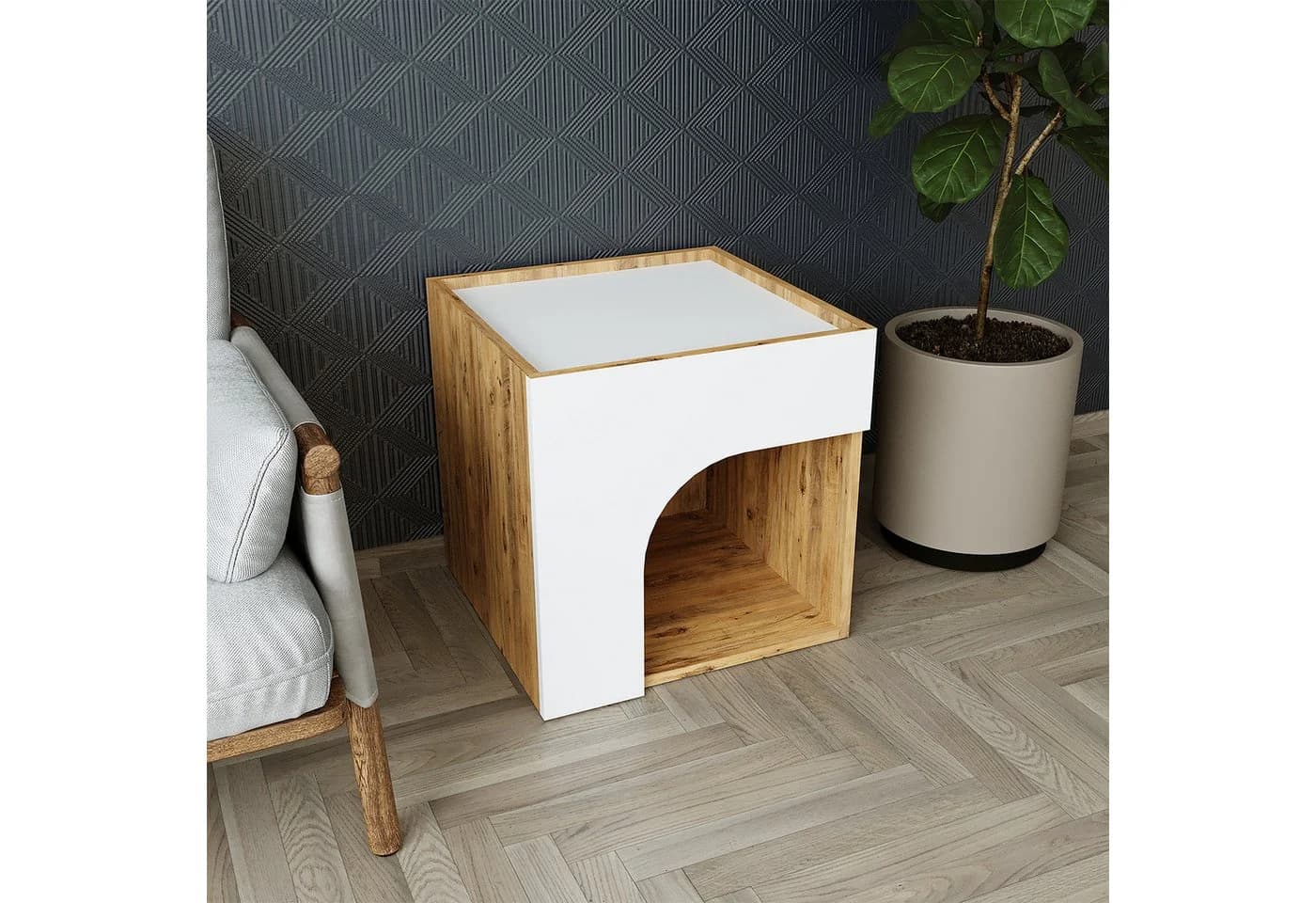 Roomart Tierbett Tierhaus für Hunde & Katzen – Haustierhöhle RINO - Bild 5