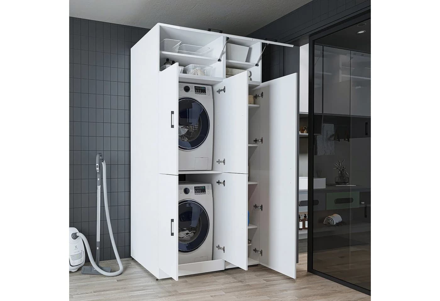 Roomart DORA 115 cm Waschmaschinenschrank mit Hochschrank - Bild 2
