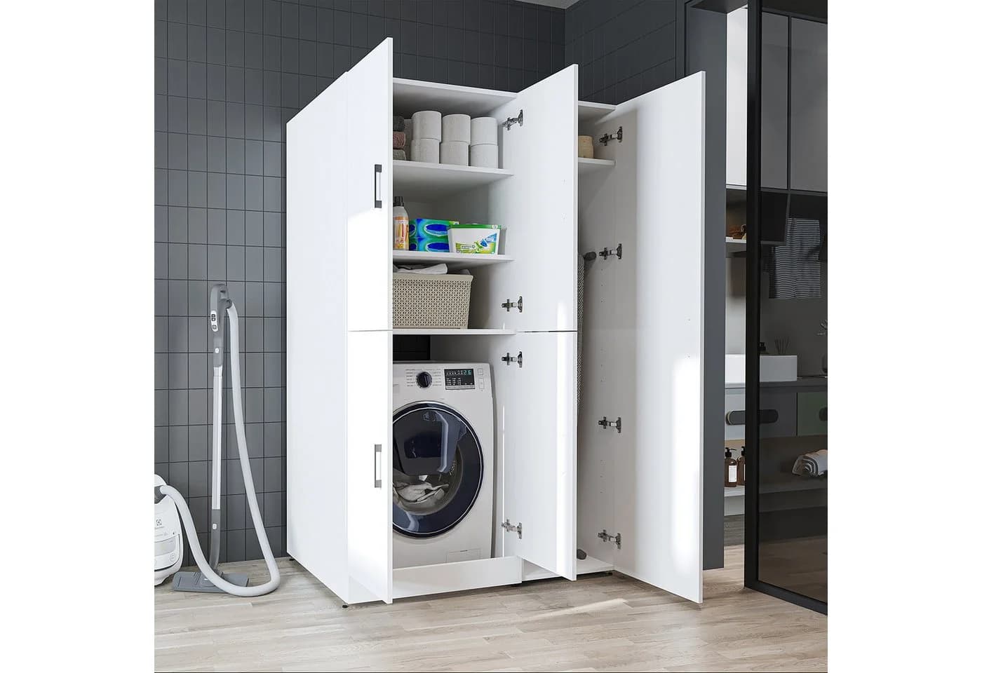 Roomart Waschturm DORA für Waschmaschine & Trockner mit Aufsatz - Bild 2