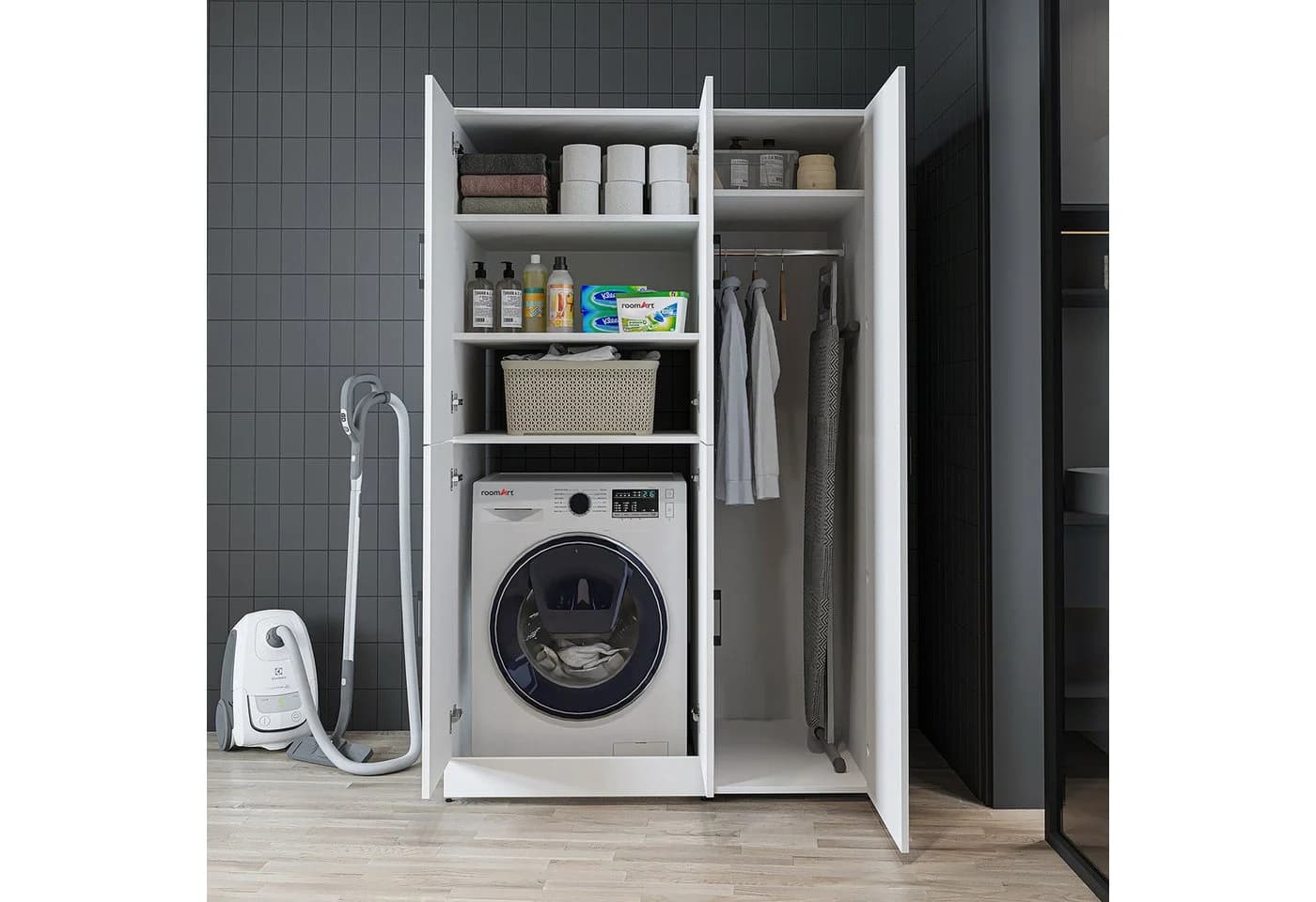 Roomart Waschturm DORA für Waschmaschine & Trockner mit Aufsatz - Bild 4