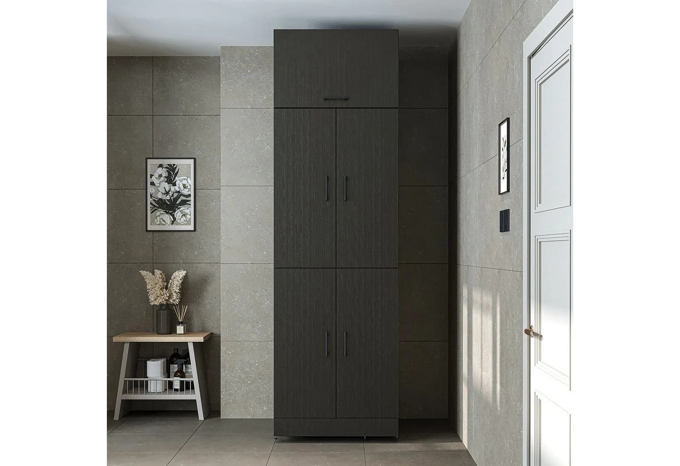 Roomart Waschmaschinenumbauschrank DORA Weiß Eiche - Bild 4
