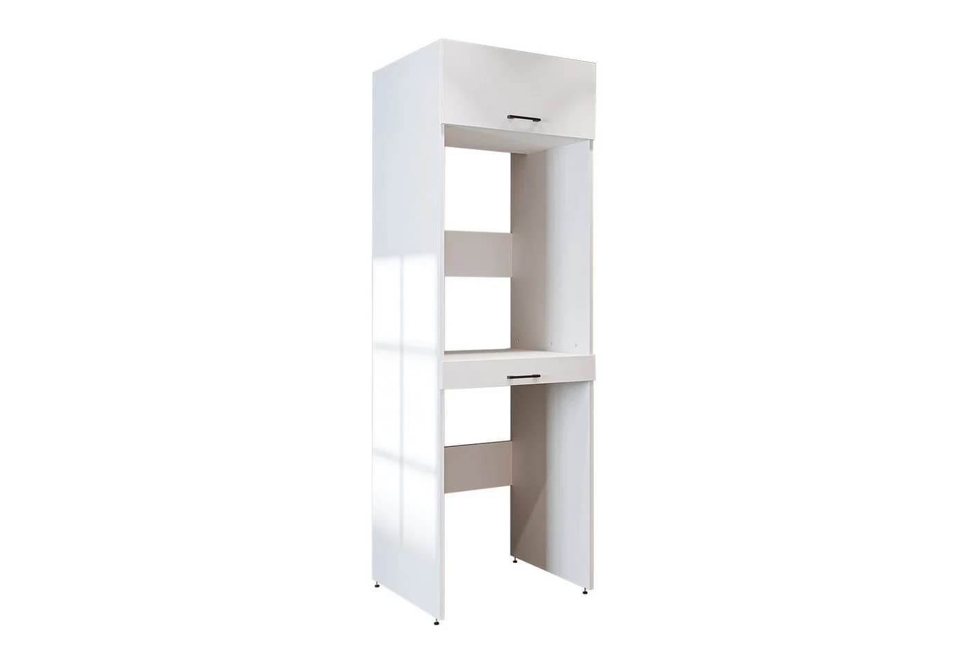 Roomart Waschmaschinenumbauschrank mit Ausziehbrett & Hochschrank Weiß - Bild 5