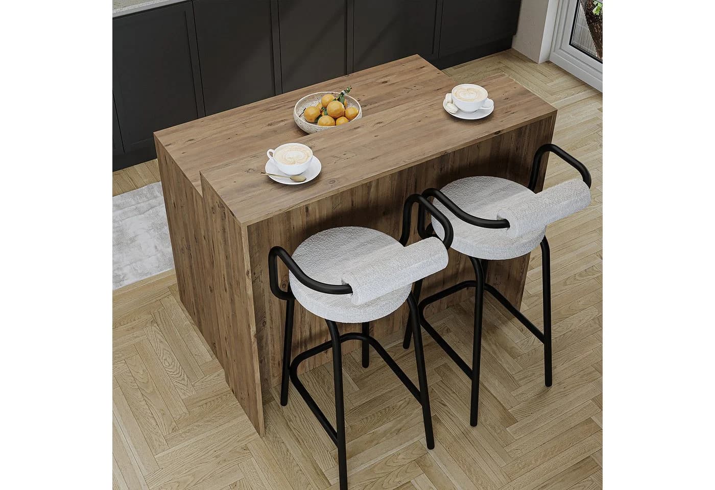 Roomart Kücheninsel CORTADO 120 cm mit 4-Fach-Unterschrank und Thekenebene - Bild 5