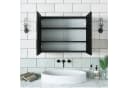 Roomart Badezimmerspiegelschrank Schwarz Soft-Close 2 Türen Bild 4