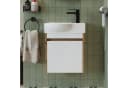 Roomart Badmöbel-Set LEO Weiß Eiche mit Waschbecken Bild 3