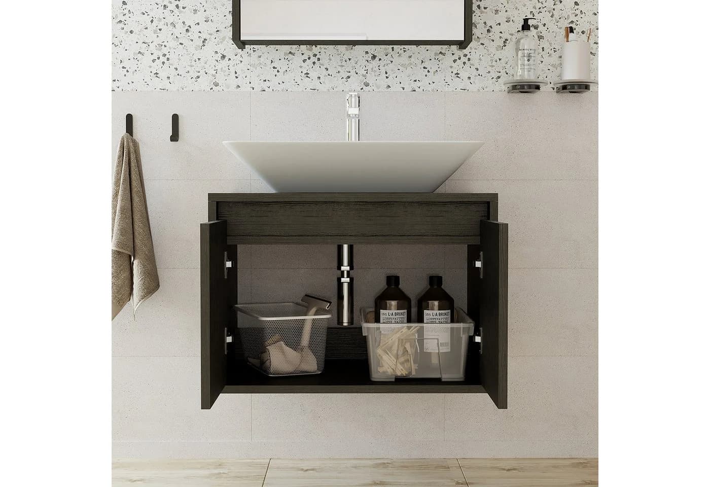 Roomart Badmöbel-Set ATL-2TLG-65 Waschtisch mit Unterschrank