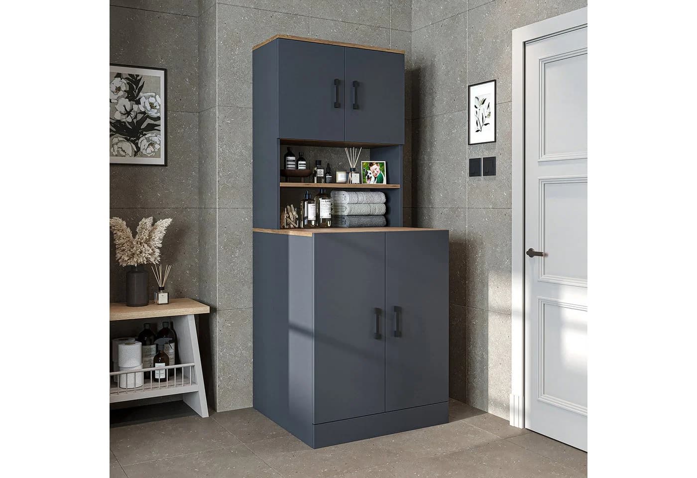 Roomart Waschmaschinenschrank ATRIA Grau Modern - Bild 2