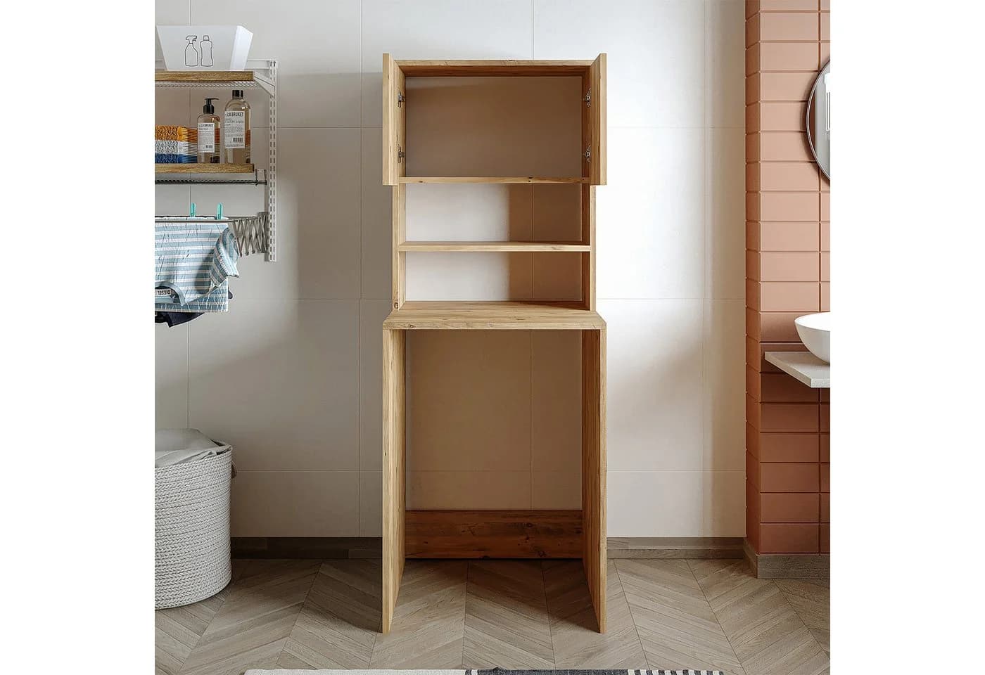 Roomart Waschmaschinenschrank EKO Überbauschrank 2 Türen - Bild 5