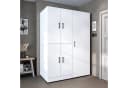 Roomart Waschmaschinenschrank DORA 130 cm Weiß Soft-Close Hochschrank Bild 1