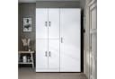 Roomart Waschmaschinenschrank DORA 130 cm Weiß Soft-Close Hochschrank Bild 5