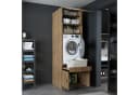 Roomart Waschmaschinenschrank 67 cm mit Aufsatz & Ausziehbrett Braun Bild 2