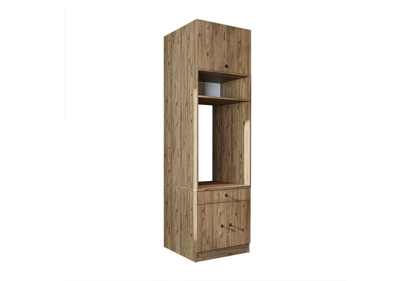 Roomart Waschmaschinenschrank 67 cm mit Aufsatz & Ausziehbrett Braun - Bild 5