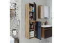 Roomart Badmöbel-Set Hochschrank 115 cm Weiß Soft-Close Bild 5