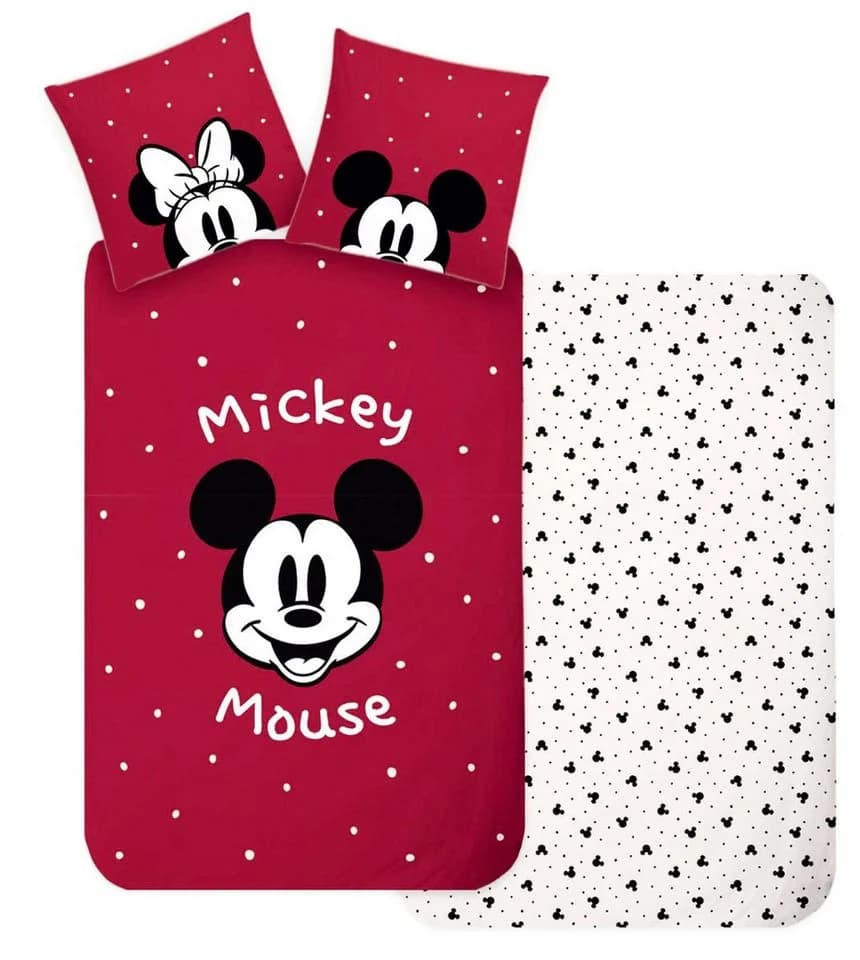Disney Wendebettwäsche Mickey Mouse 135x200cm Baumwolle
