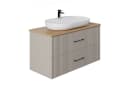 Karen Waschtisch-Set Liana mit Konsole und Keramikwaschbecken Pastellbraun Bild 3