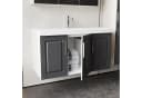 Karen Waschtisch-Set Arin Anthrazit Landhaus-Stil mit Keramikwaschbecken Bild 1
