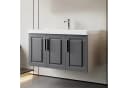 Karen Waschtisch-Set Arin Anthrazit Landhaus-Stil mit Keramikwaschbecken Bild 2
