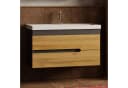 Karen Waschtisch-Set Marmara Unterschrank mit Schubladen Keramikwaschbecken Bild 2