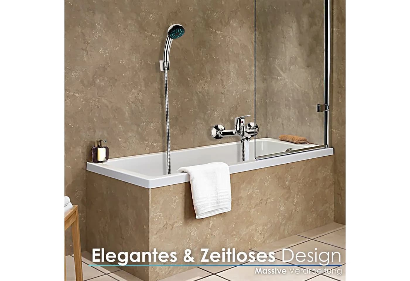 Zilan Badarmatur ZLN-8177 Set Edelstahl DIN-Anschluss